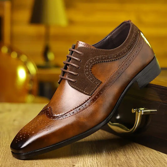 Zapatos Oxford Wingtip™ – Elegancia Atemporal para Hombres Exigentes