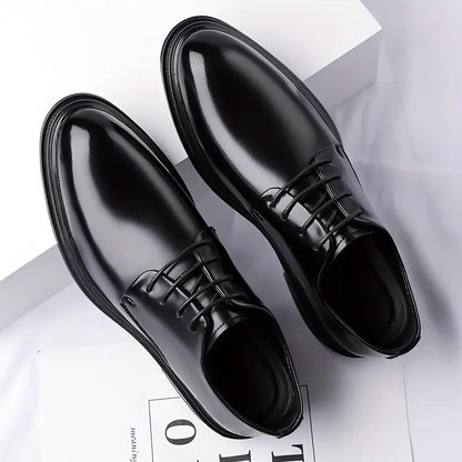 Imperium Black™ – Zapato de cuero ortopédico clásico