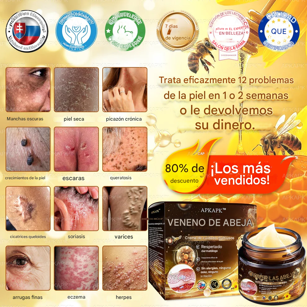 Crema regeneradora de piel con veneno de abeja APPAPK (PAGA 1 LLEVA 2🎁)