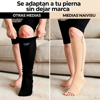 Medias De Compresión Con Cremallera