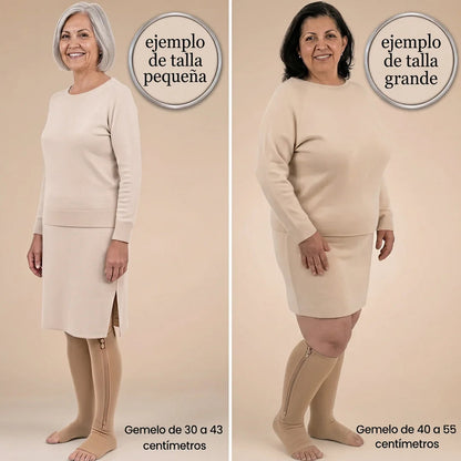Medias De Compresión Con Cremallera
