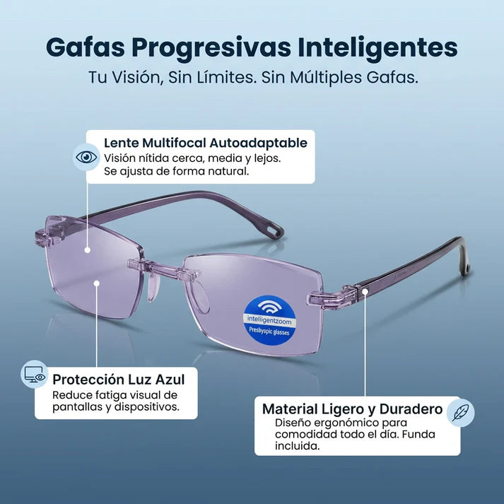 Blu Progresivas Inteligentes™ - Visión de cerca, intermedia y lejos en una sola gafa (PRUEBA GARANTIZADA DE 30 DÍAS)