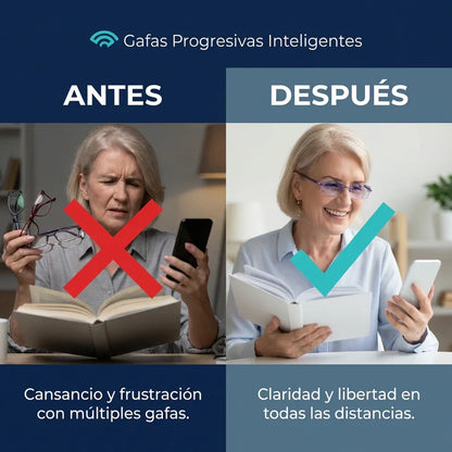 Blu Progresivas Inteligentes™ - Visión de cerca, intermedia y lejos en una sola gafa (PRUEBA GARANTIZADA DE 30 DÍAS)