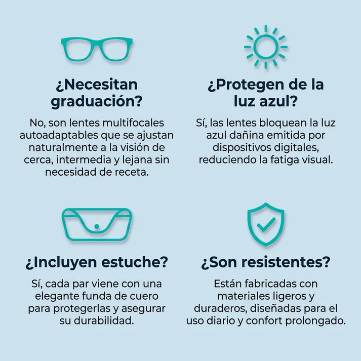 Blu Progresivas Inteligentes™ - Visión de cerca, intermedia y lejos en una sola gafa (PRUEBA GARANTIZADA DE 30 DÍAS)
