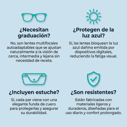 Blu Progresivas Inteligentes™ - Visión de cerca, intermedia y lejos en una sola gafa (PRUEBA GARANTIZADA DE 30 DÍAS)