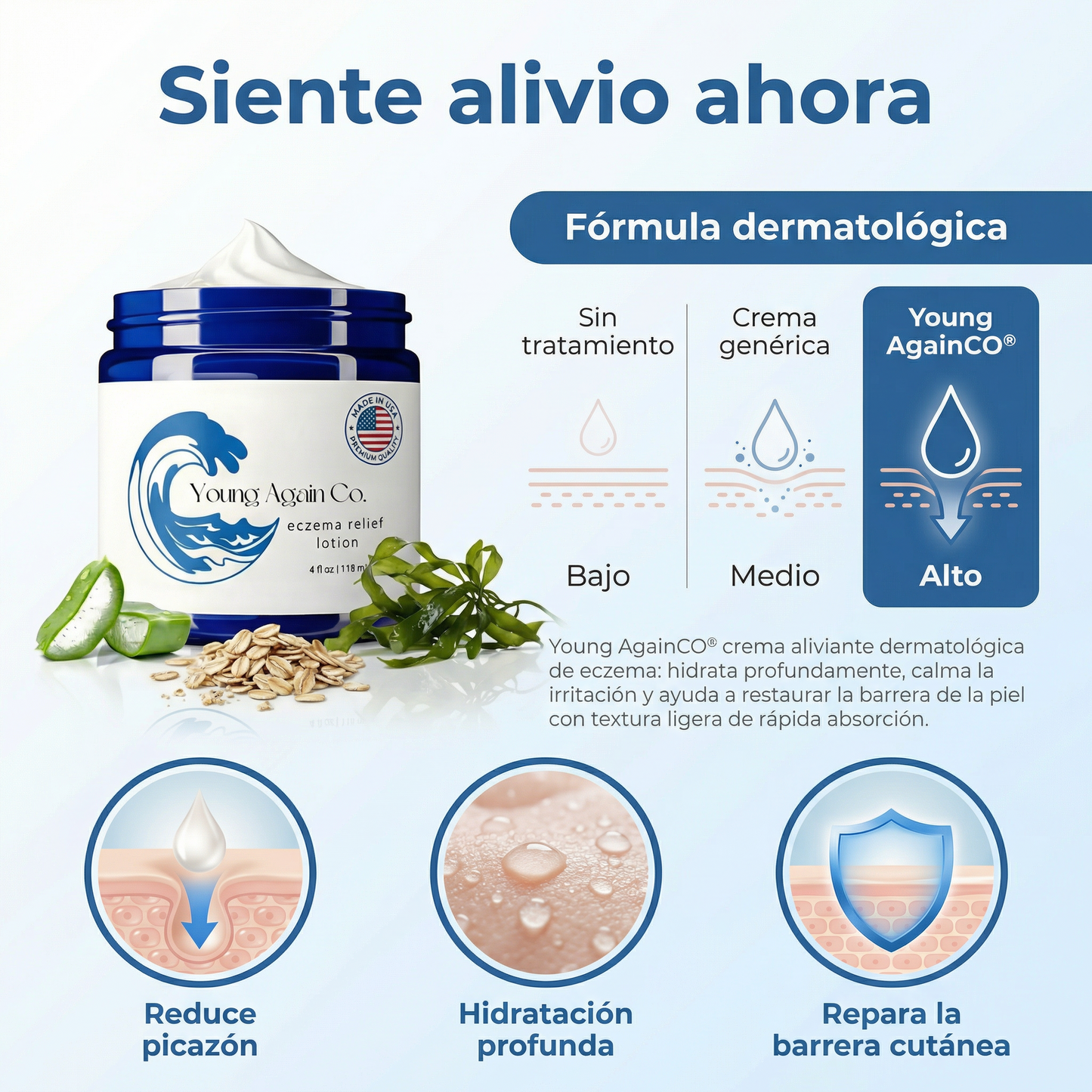 Young AgainCO® crema💧 aliviante dermatologica👩‍⚕️ de eczema