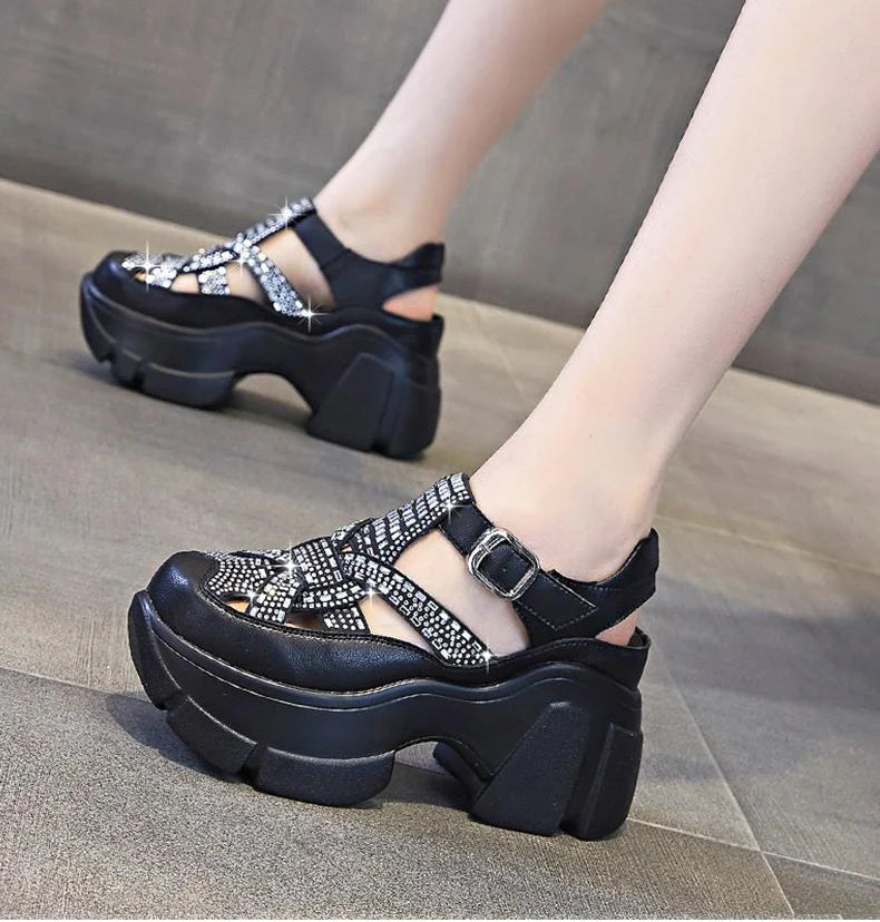 Lurebest™ - Nuevas sandalias ortopédicas con plataforma y lentejuelas