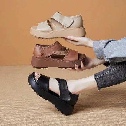 Romana™ - Sandalias ortopédicas en cuero y suela comfy