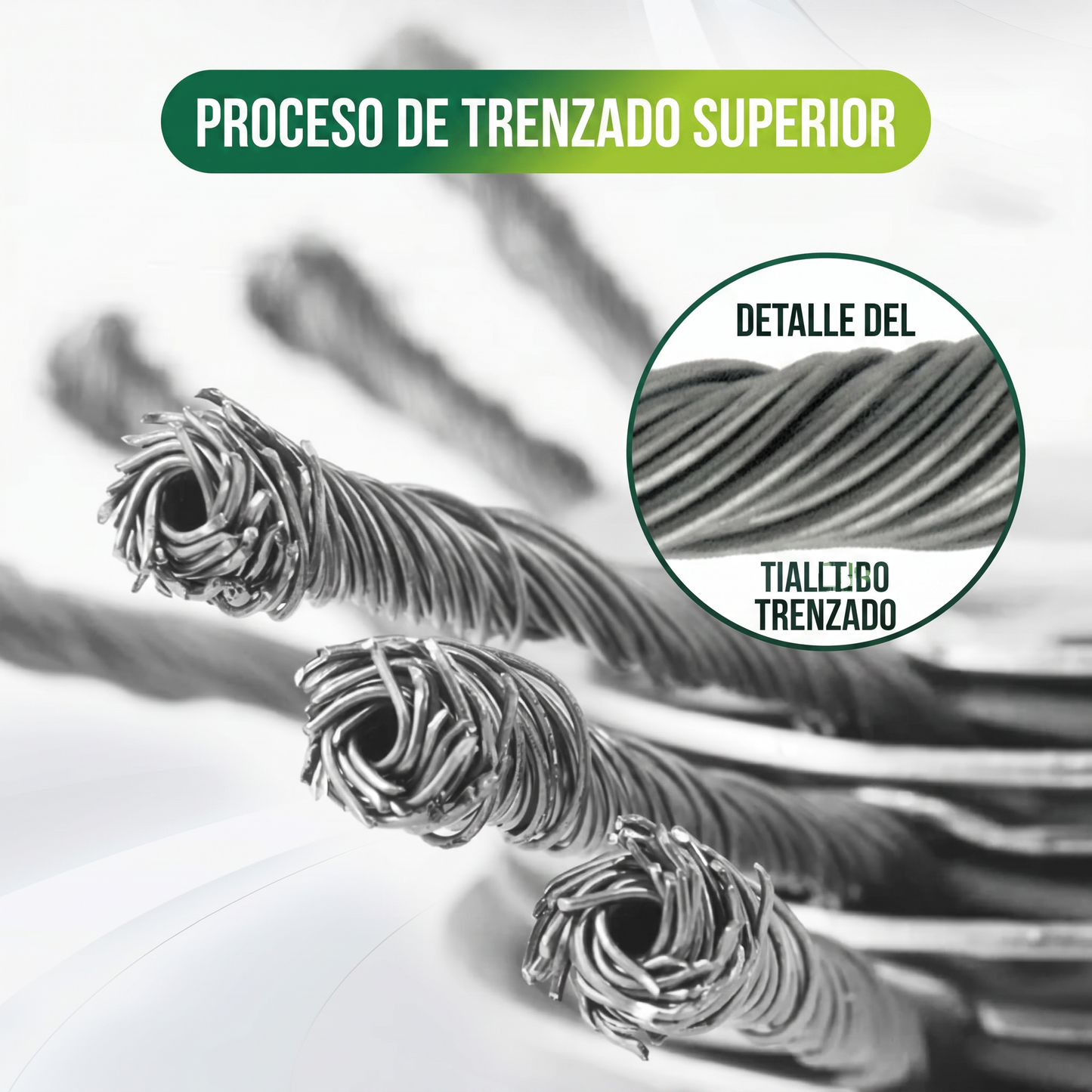 Cabezal de corte de alambre de acero reforzado para desbrozadoras inalámbricas