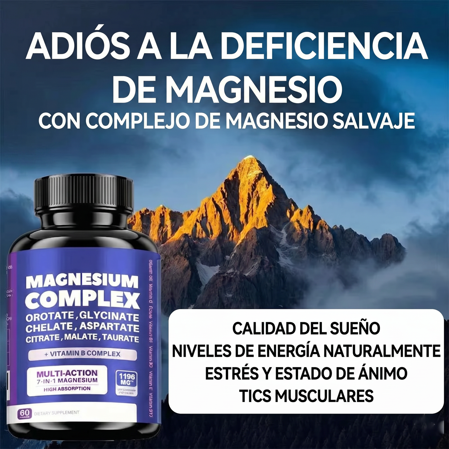 Cápsulas de magnesio ricas en vitamina C y complejo de vitamina B - #YEP8