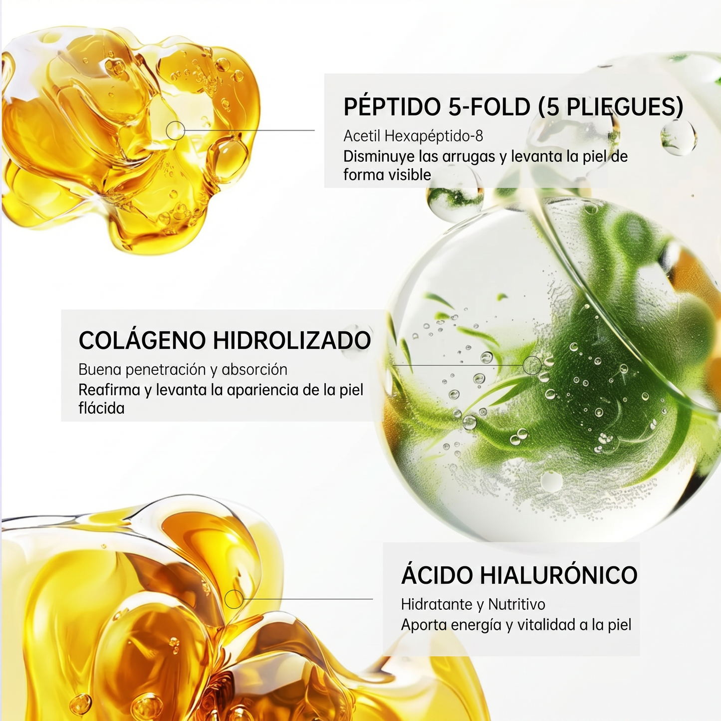 Collagen Fullerene - Crema reafirmante para el cuello, cinco rodillos para masaje