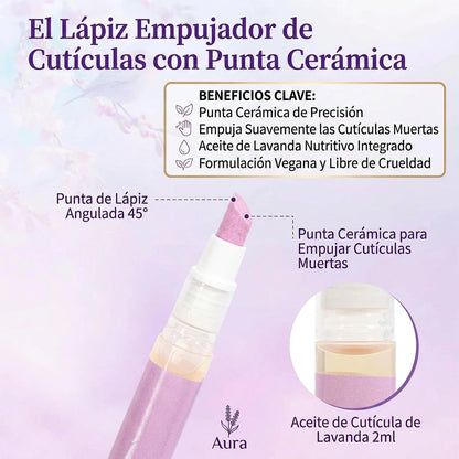 🔥Paga 2 y Lléva 6 🖊️ Bolígrafo empujador de cutículas