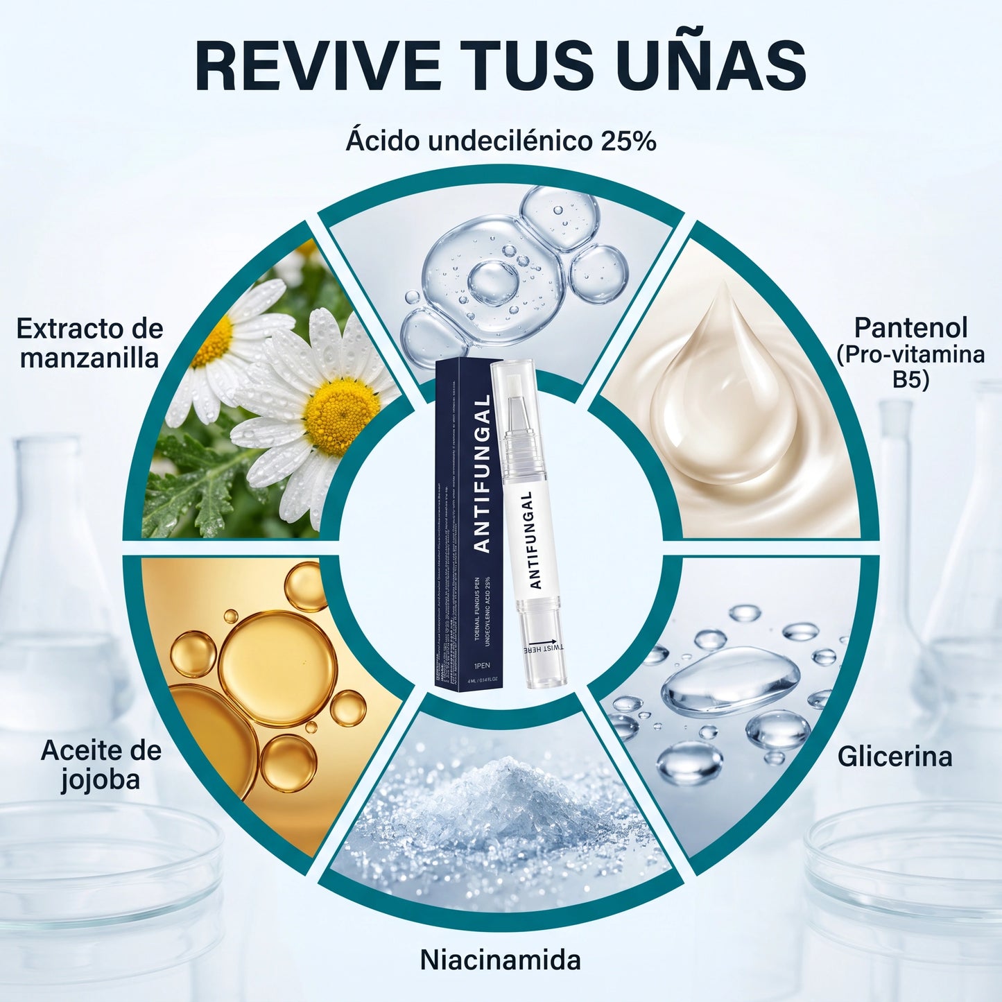 Lápiz renovador de uñas: revitaliza las uñas opacas y dañadas. (Pack x3, x6, x9)