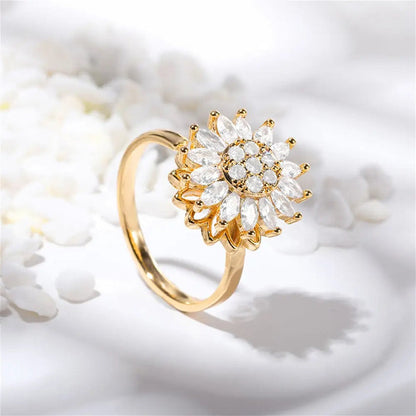 🌻Anillo De Girasol Giratorio🌻