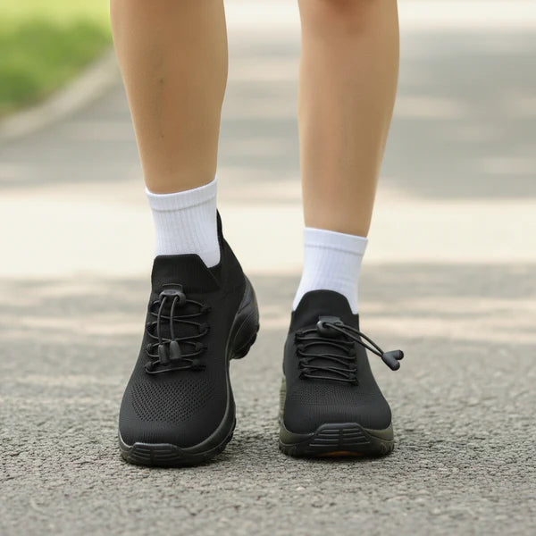 Ambulo Ortho - Zapatos Ergonómicos con Amortiguación Totalmente Negros