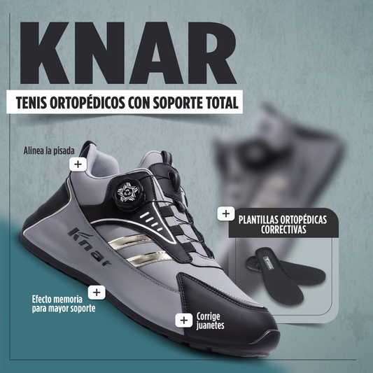 Knar - Tenis ortopédico con soporte para el arco y amortiguación