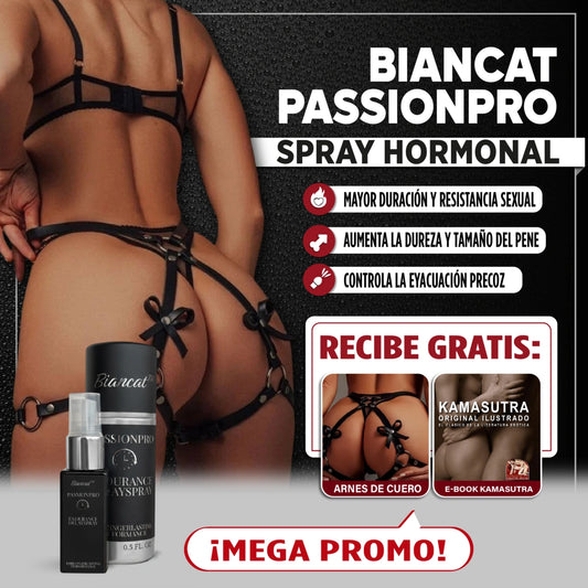 PassionPro Spray + Arnés Premium + Ebook Kamasutra