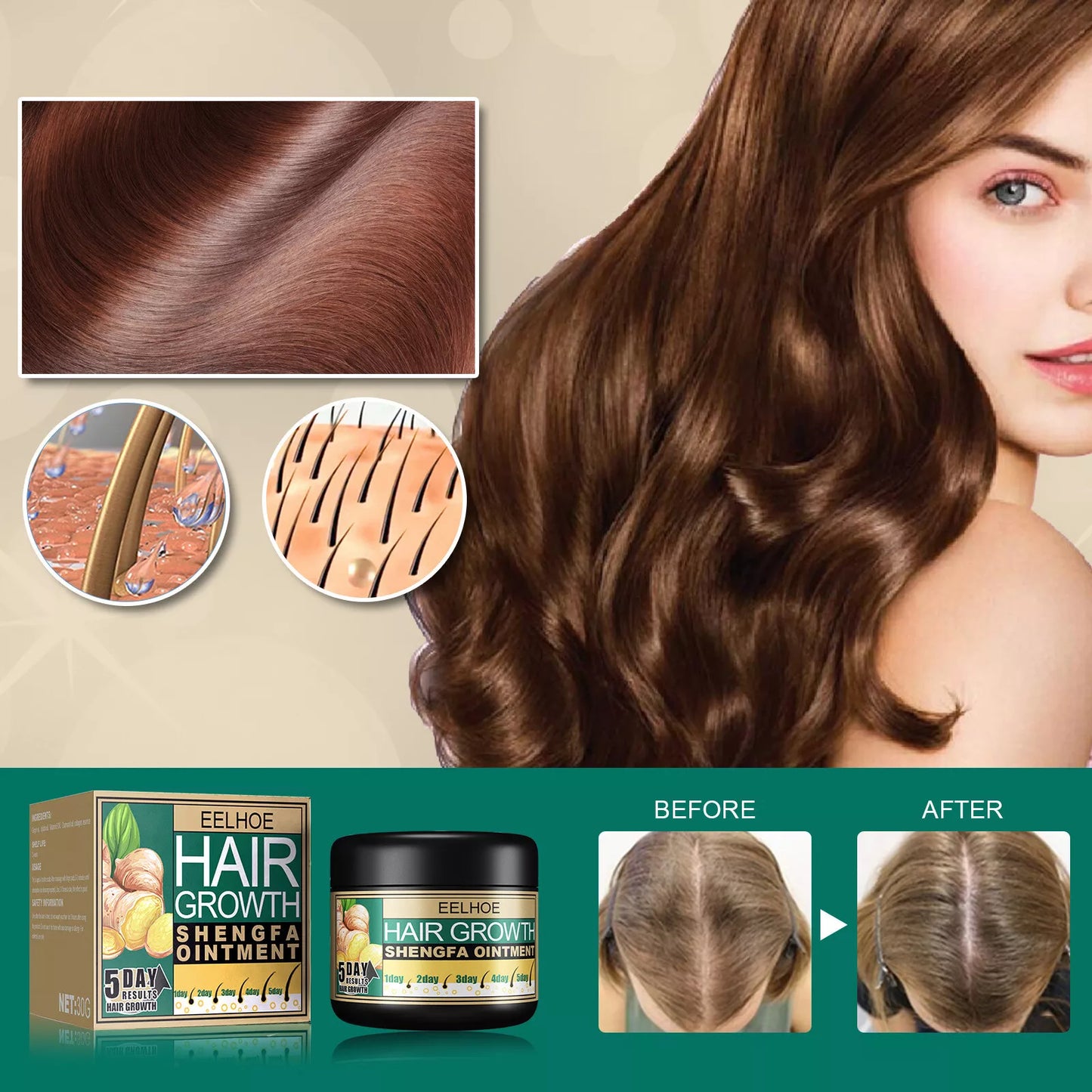🔥PROMO 2x1 GingerGrow™ Active Formula - Crema De Jengibre Para El Crecimiento Del Cabello🔥