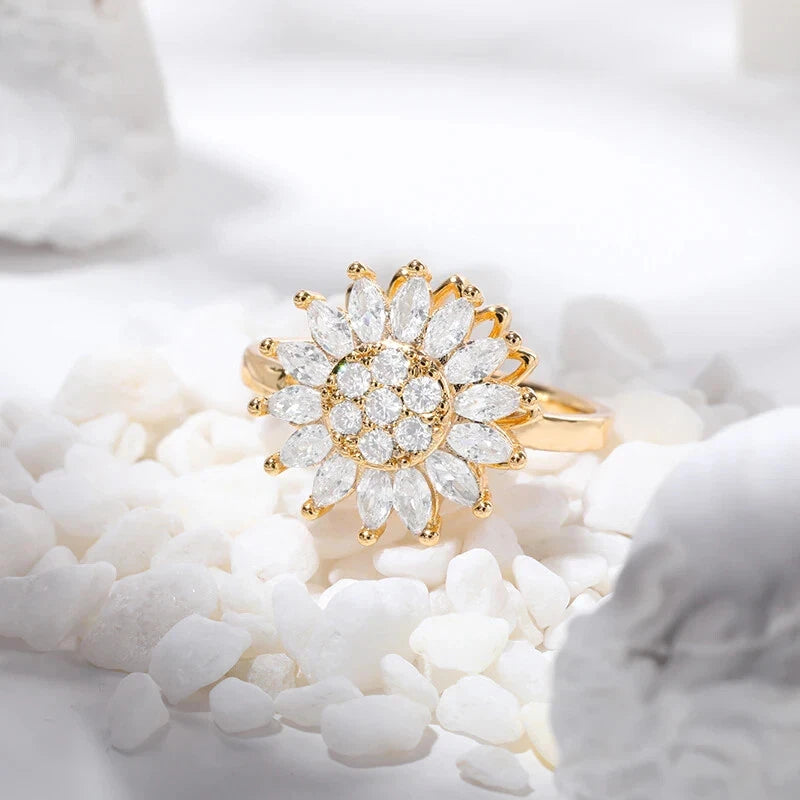 🌻Anillo De Girasol Giratorio🌻