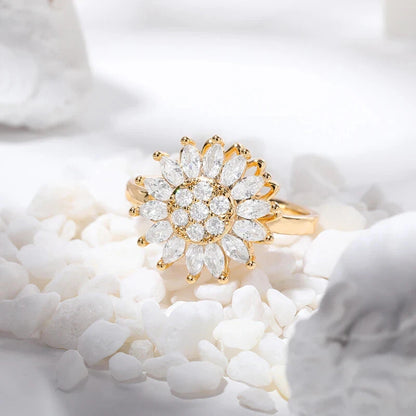 🌻Anillo De Girasol Giratorio🌻