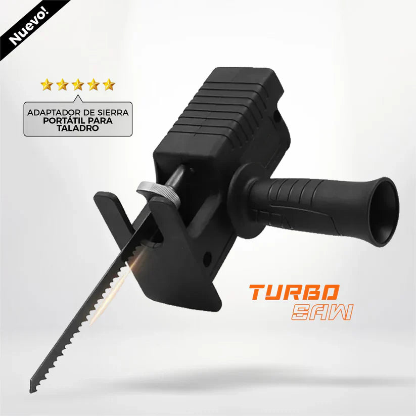 TurboSaw - Adaptador De Sierra Portátil Para Taladro + 3 Tipos de hojas intercambiables