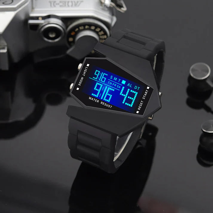 B12 Air - Reloj LED creativo con forma de avión
