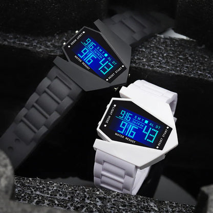 B12 Air - Reloj LED creativo con forma de avión