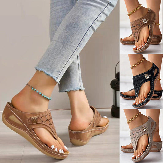 LunaFlex™ Sandalias Ortopédicas De Mujer Con Suelas Suaves Y Recortes