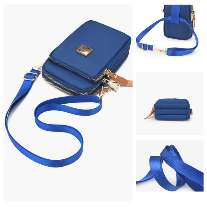 Elegante bolso bandolera de 3 capas