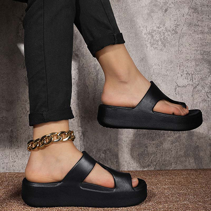 Sandalias De Plataforma Con Tira Para El Dedo Del Pie
