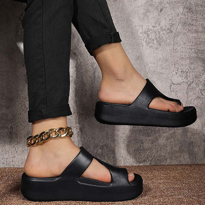 Sandalias De Plataforma Con Tira Para El Dedo Del Pie