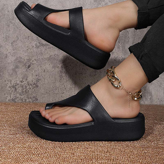 Sandalias De Plataforma Con Tira Para El Dedo Del Pie