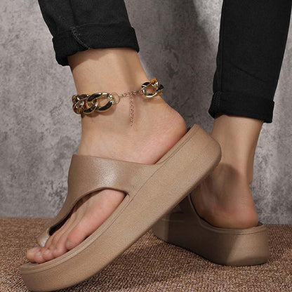 Sandalias De Plataforma Con Tira Para El Dedo Del Pie