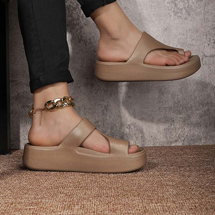 Sandalias De Plataforma Con Tira Para El Dedo Del Pie