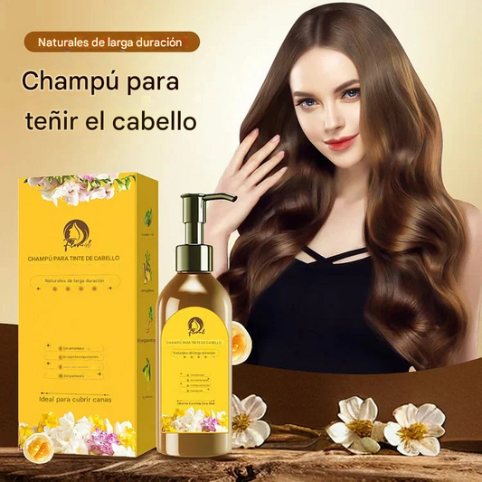 Shampoo Everglow japonés de tinte natural para el cabello de larga duración.