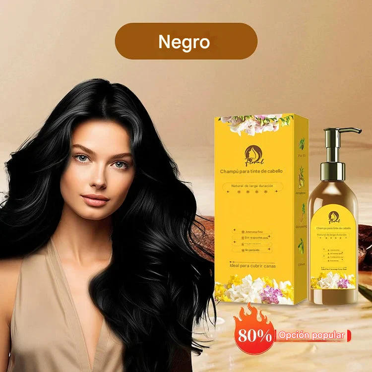Shampoo Everglow japonés de tinte natural para el cabello de larga duración.
