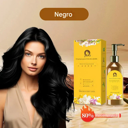 Shampoo Everglow japonés de tinte natural para el cabello de larga duración.