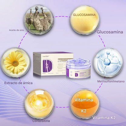 🔥PROMO 2x1🔥 LOVILDS™ Gel Calmante Para El Dolor De Artritis Con Cúrcuma Y Aceite De Emú