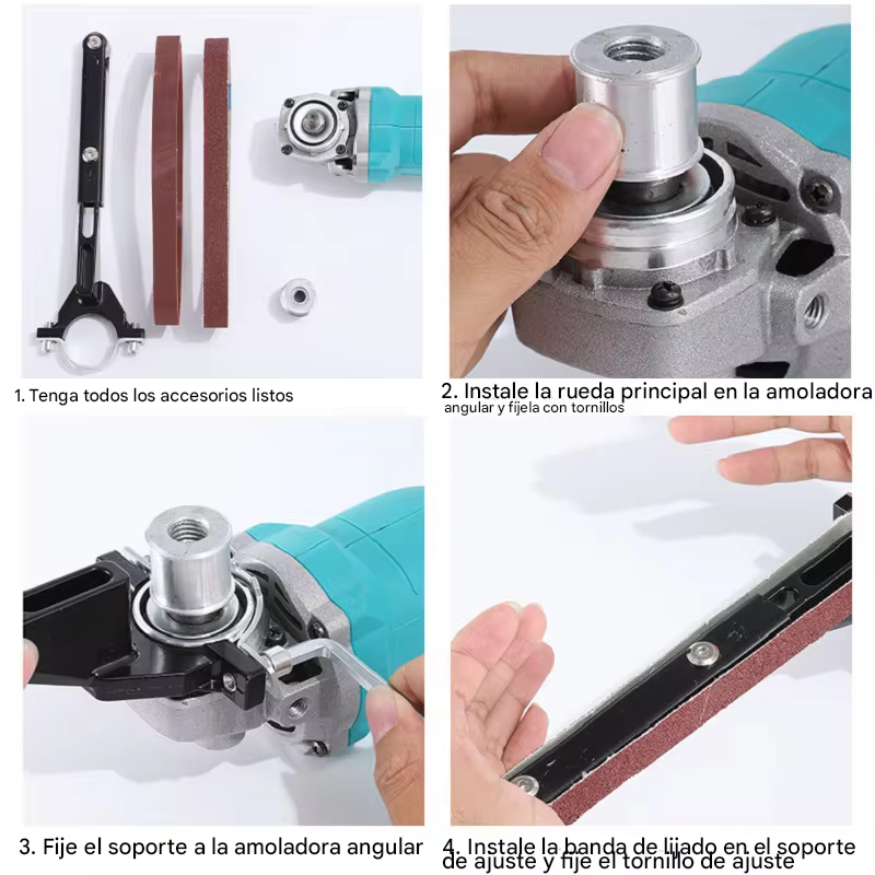 🔧 1 Adaptador de Lijadora de Banda ProFitGear™ + 2 Lijas Intercambiables