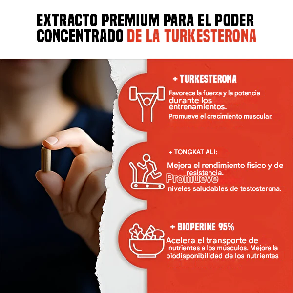Suplemento TURKESTERONE CON TONGKAT + 120  CAPS