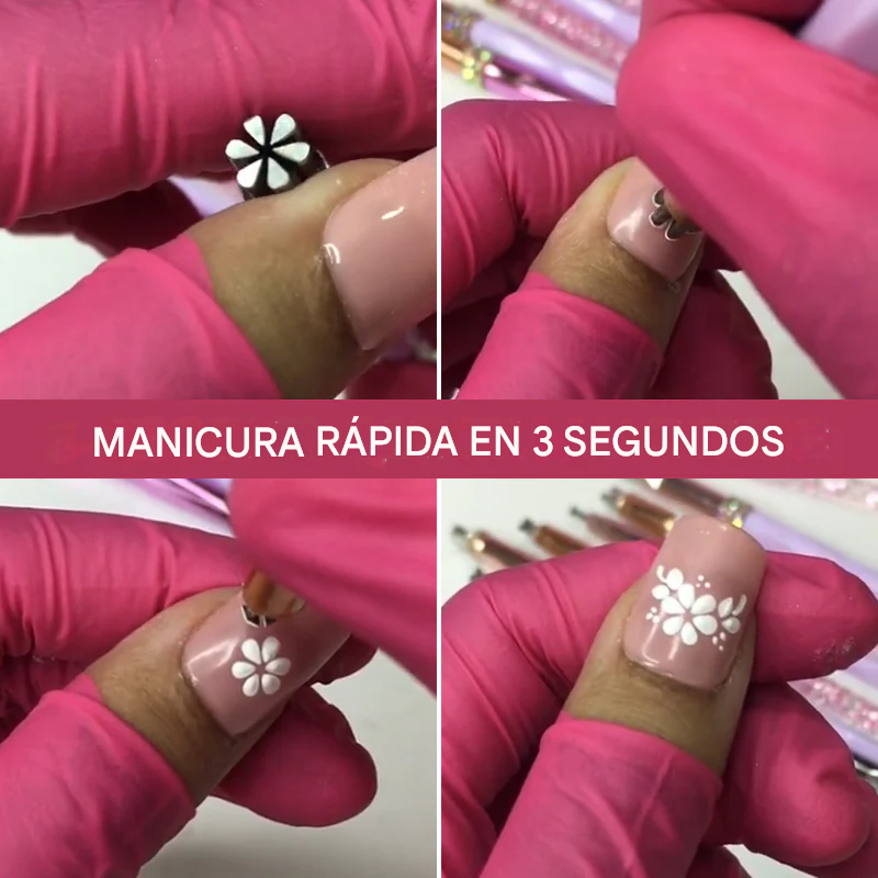 Bolígrafo Para Estampar Diseños De Uñas ( 3 Bolígrafos )