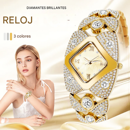 Nuevo Reloj De Cuarzo Con Diamantes