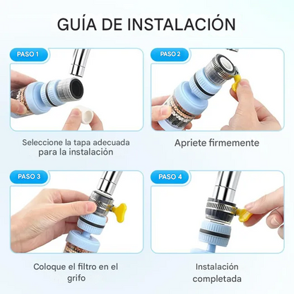 (Pague 1 lleve 2✨🔥) Filtro purificador de agua para grifo🚿