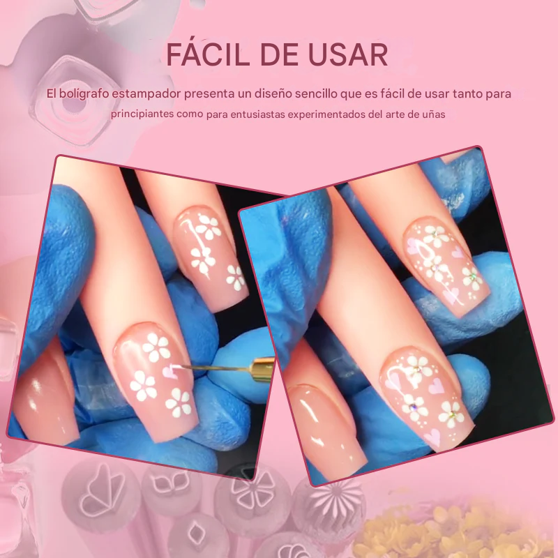 Bolígrafo Para Estampar Diseños De Uñas ( 3 Bolígrafos )