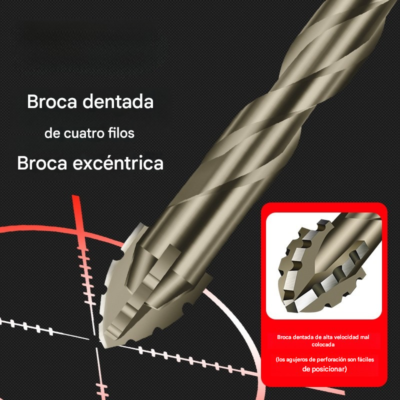 Broca helicoidal excéntrica de alta resistencia Woyuosn (x5) 4, 6, 8, 10, 12 MM
