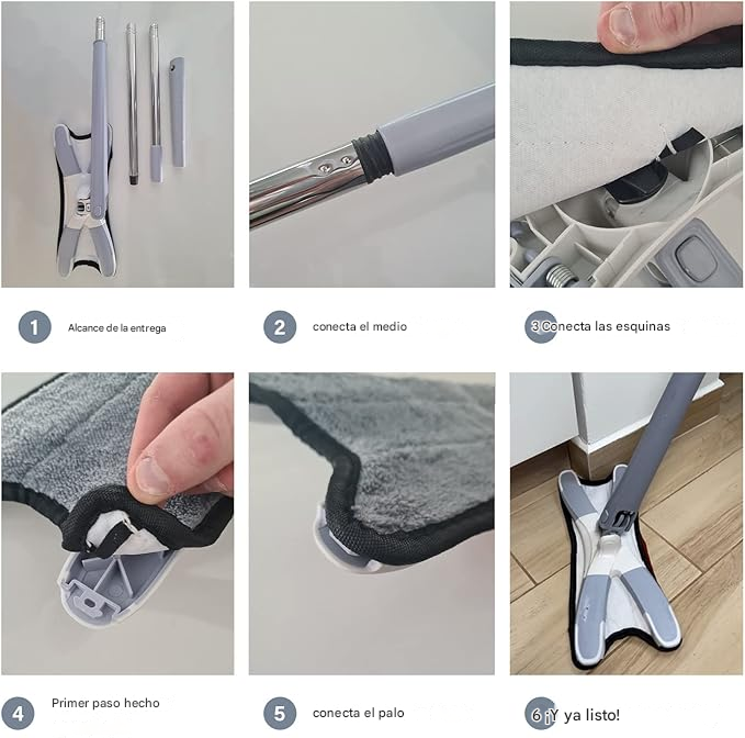 CleanFlex Pro™ - Trapeador Exprimidor Multiusos Plegable