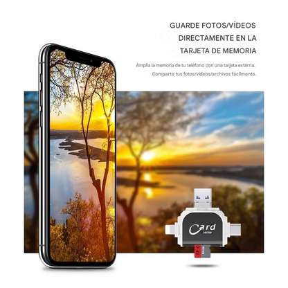 Adaptador De Lector De Tarjetas 4 En 1
