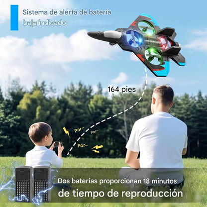 AeroStorm X7 - ✈️ Avión Drone Con Giros 360° Y Luces LED A Control Remoto 🎮