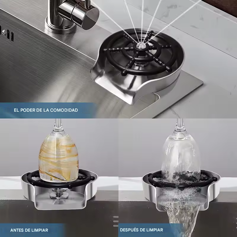 LAVADOR DE VASOS AUTOMÁTICO CON PRESIÓN DE AGUA