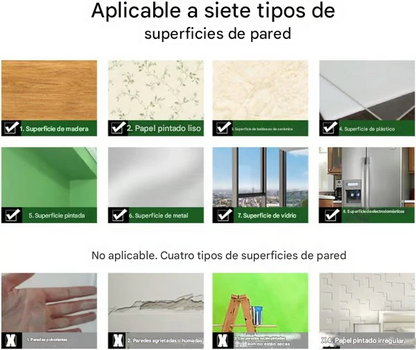 Láminas Adhesivas Irrompibles Para Espejos ( 60 x 30 Cm )